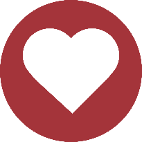 An icon depicting a heart shape